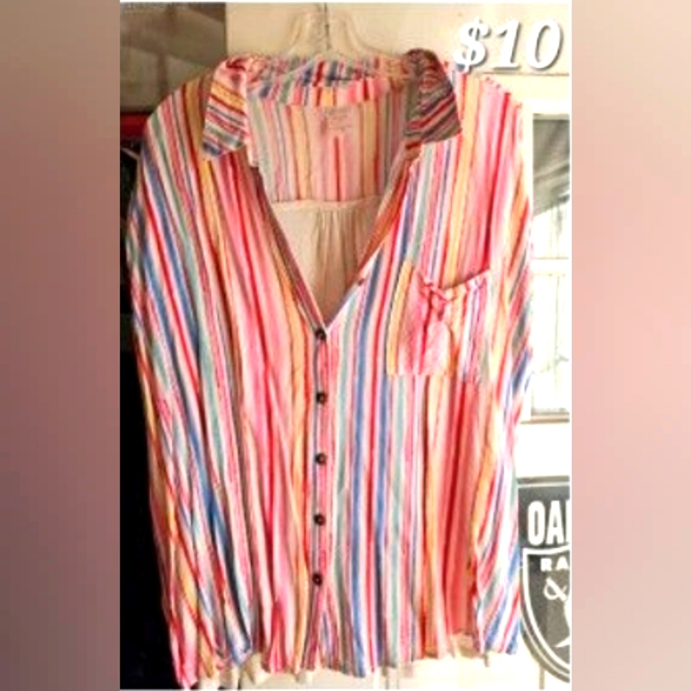 Rainbow colored blouse